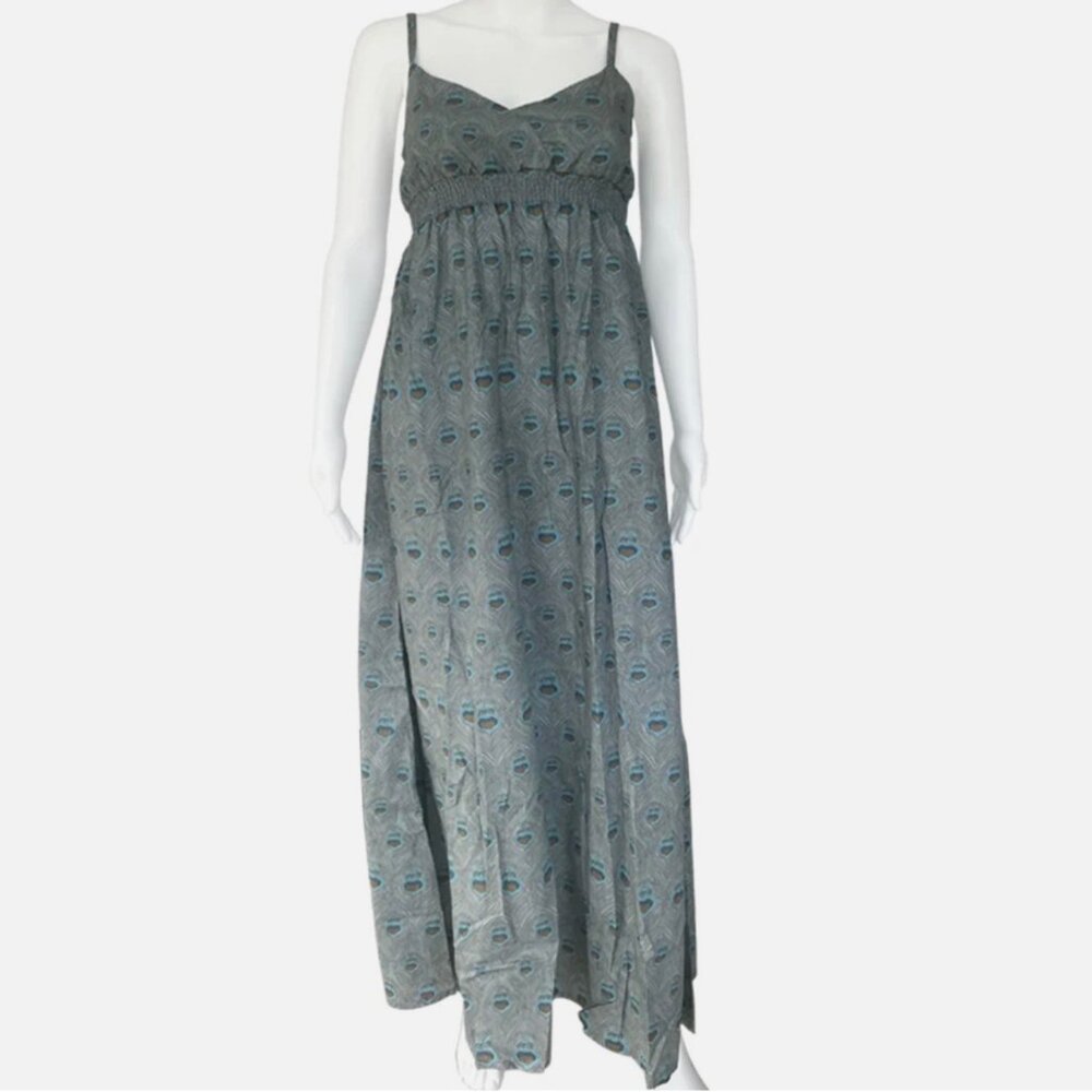 Popie’s Bordeaux Princess Dress Liberty London Cesar Peacock Small Medium Cotton